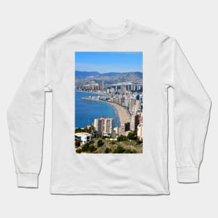 Benidorm Skyline Cityscape Costa Blanca Spain Long Sleeve T-Shirt